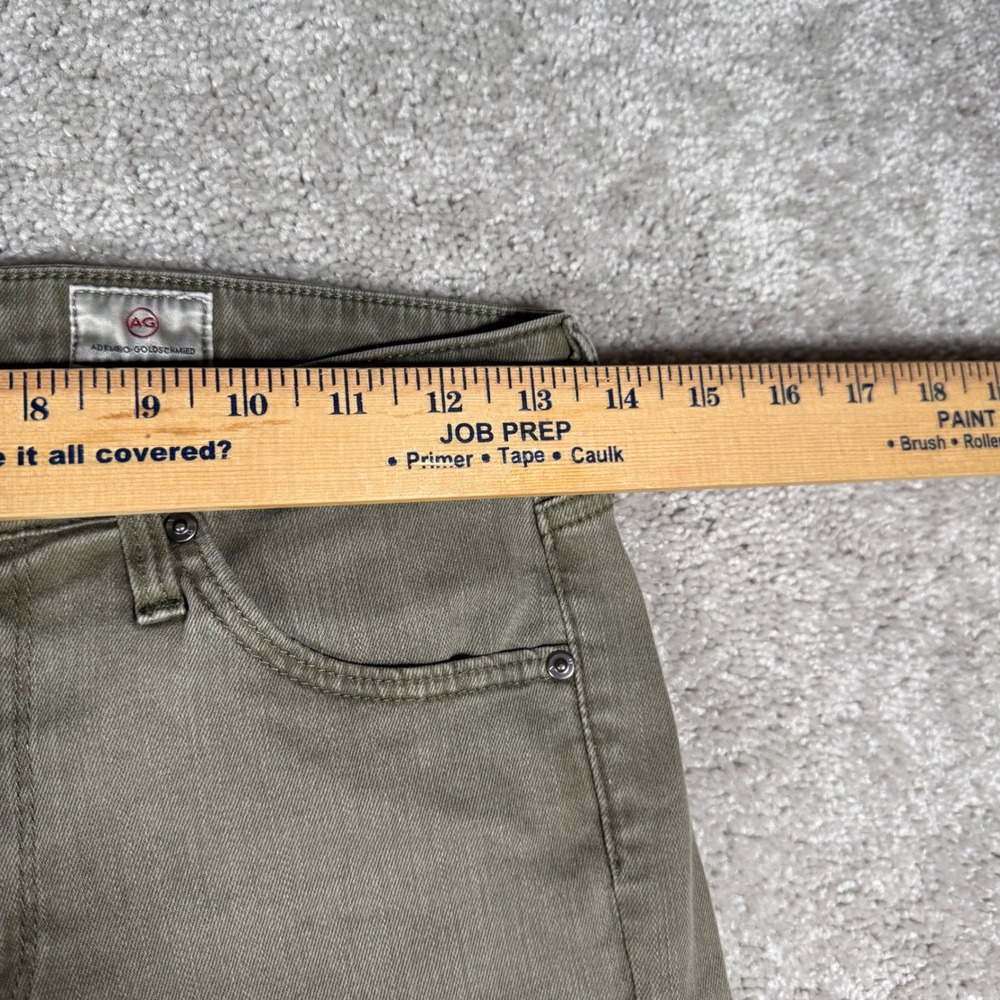 AG Adriano Goldschmied‎ Faye Mid Rise Cigarette Pants Olive Green Women's 26R - Picture 3 of 11